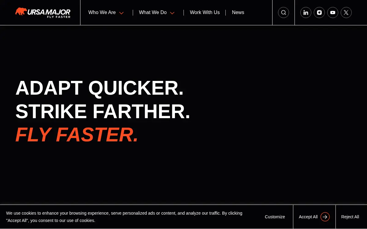 Homepage of Ursa Major Technologies, INC.