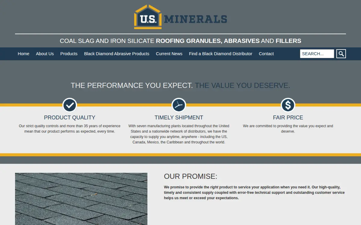 Homepage of U.s. Minerals, INC.