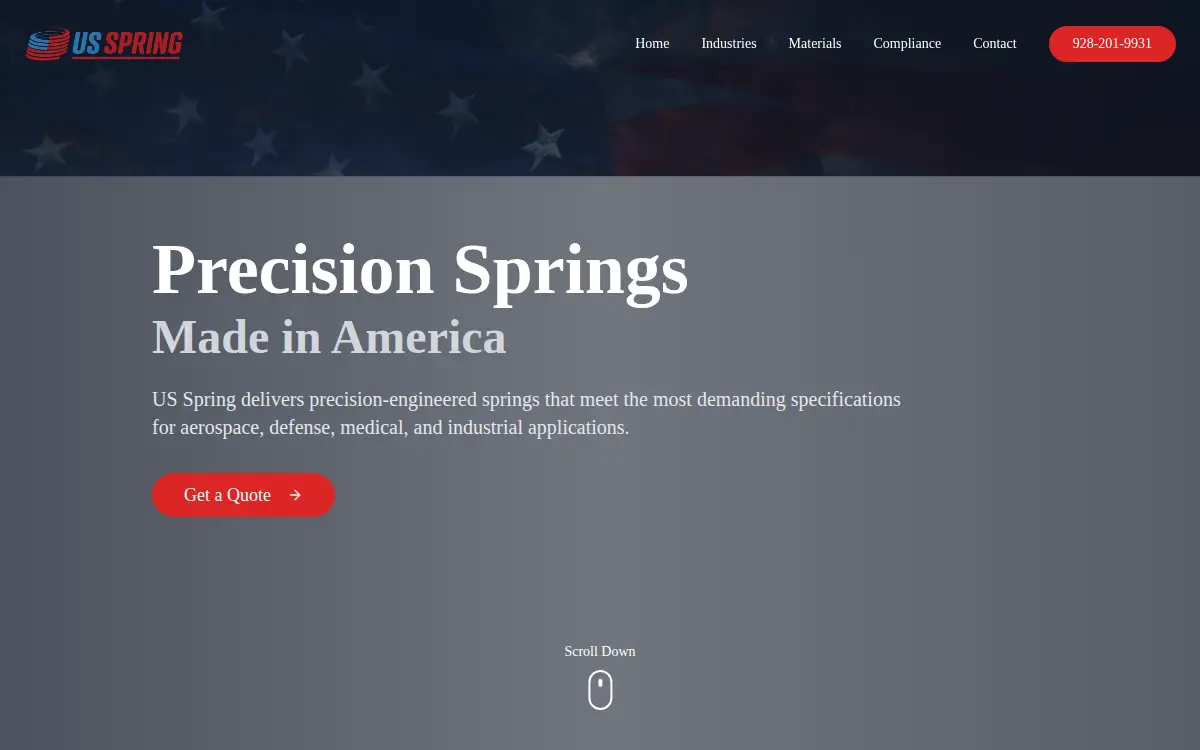 Homepage of US Spring & Stamping CO INC