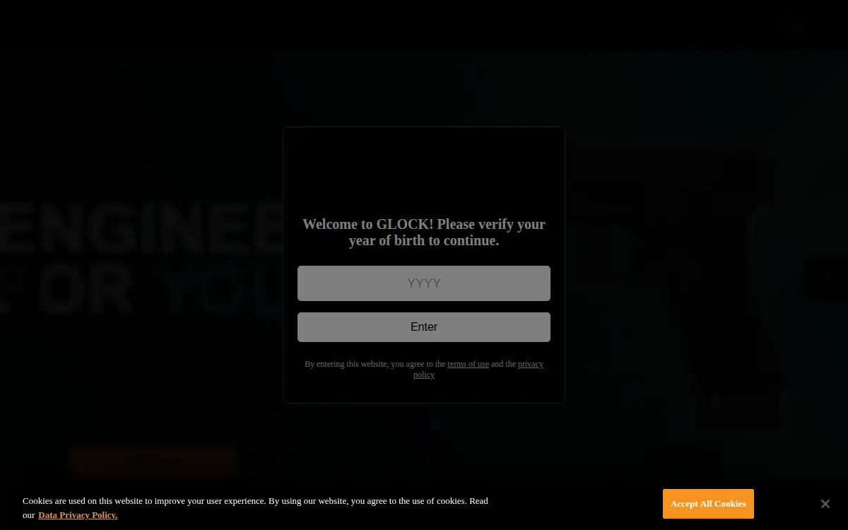 Homepage of Glock, INC