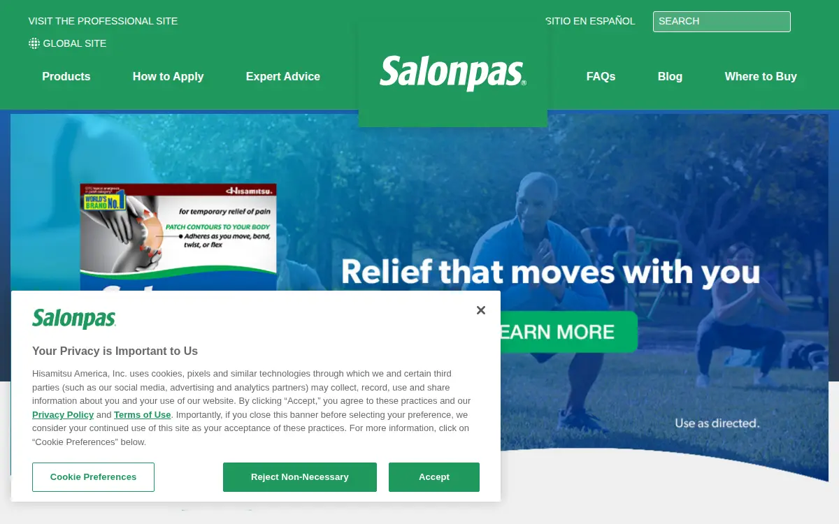 Homepage of Hisamitsu America, INC.