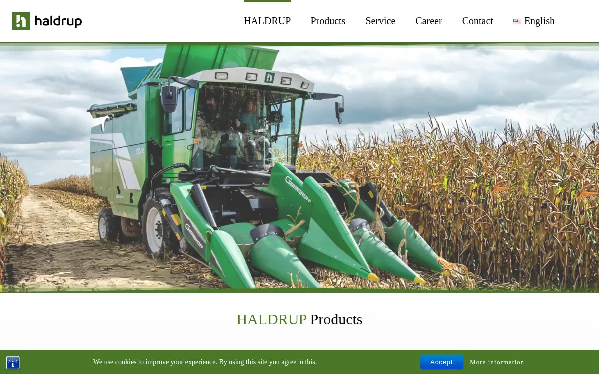 Homepage of Haldrup USA CORP