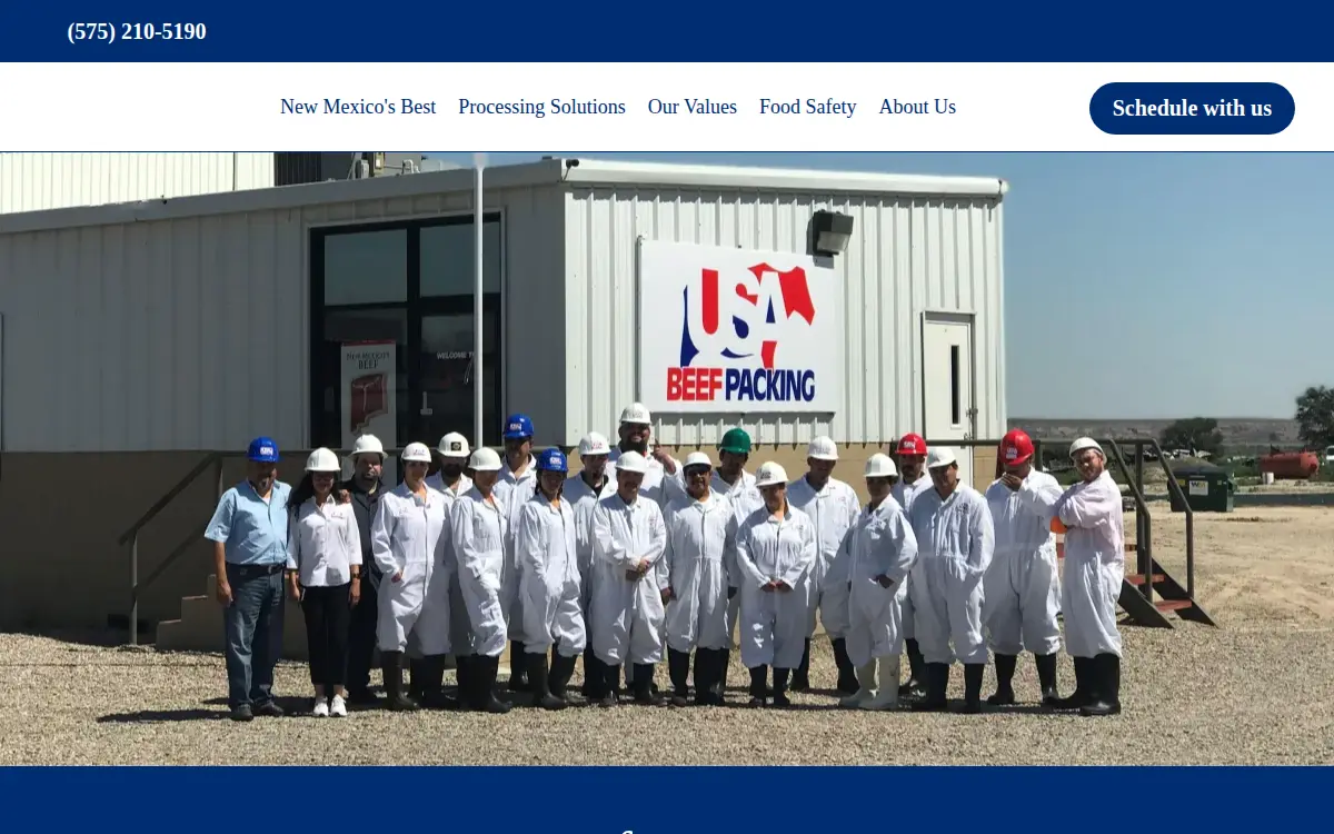 Homepage of U.s.a. Beef Packing, LLC