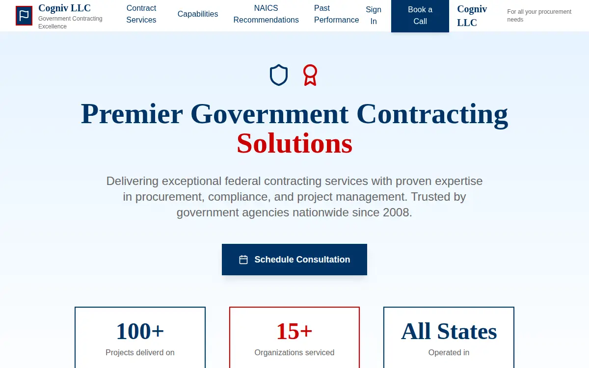 Homepage of Cogniv LLC