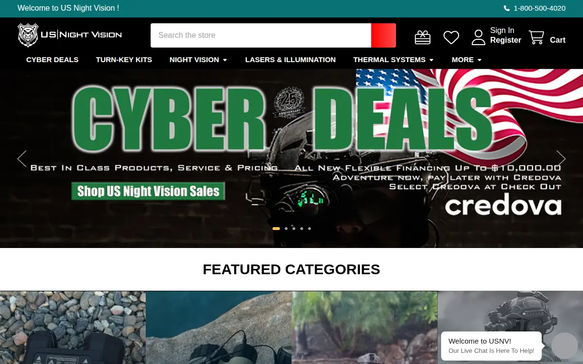 Homepage of US Night Vision CORP