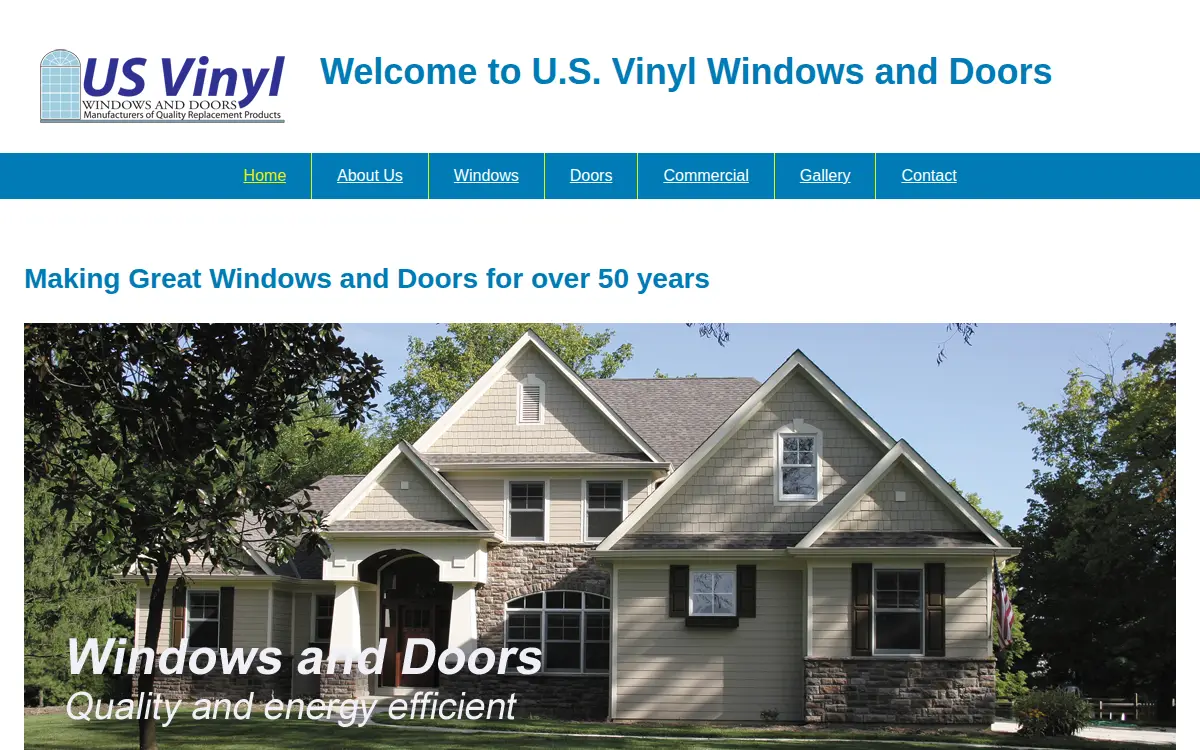 Homepage of US Vinyl CORP