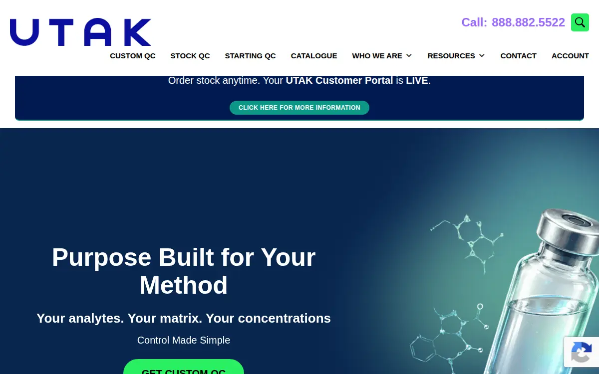 Homepage of Utak Laboratories, INC.