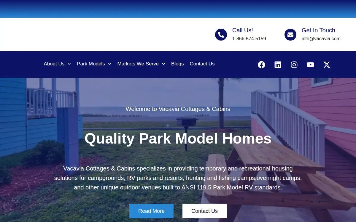 Homepage of Park Models & Modulars LLC