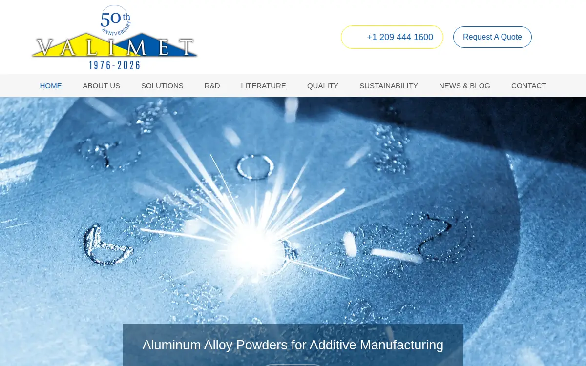 Homepage of Valimet INC