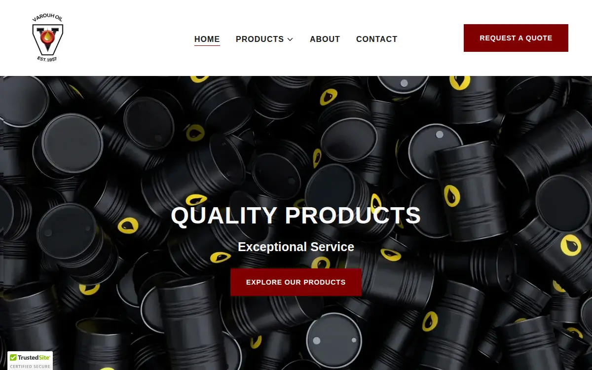 Homepage of Varouh Oil, INC.