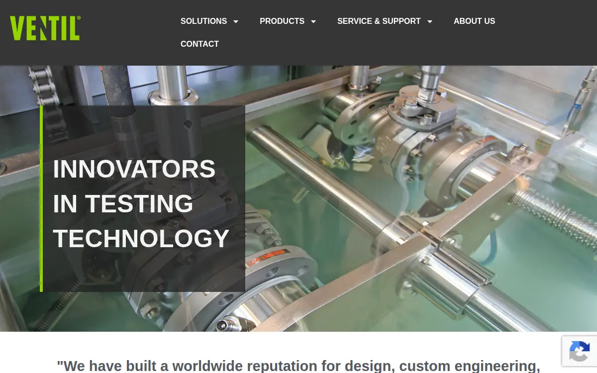 Homepage of Ventil USA INC