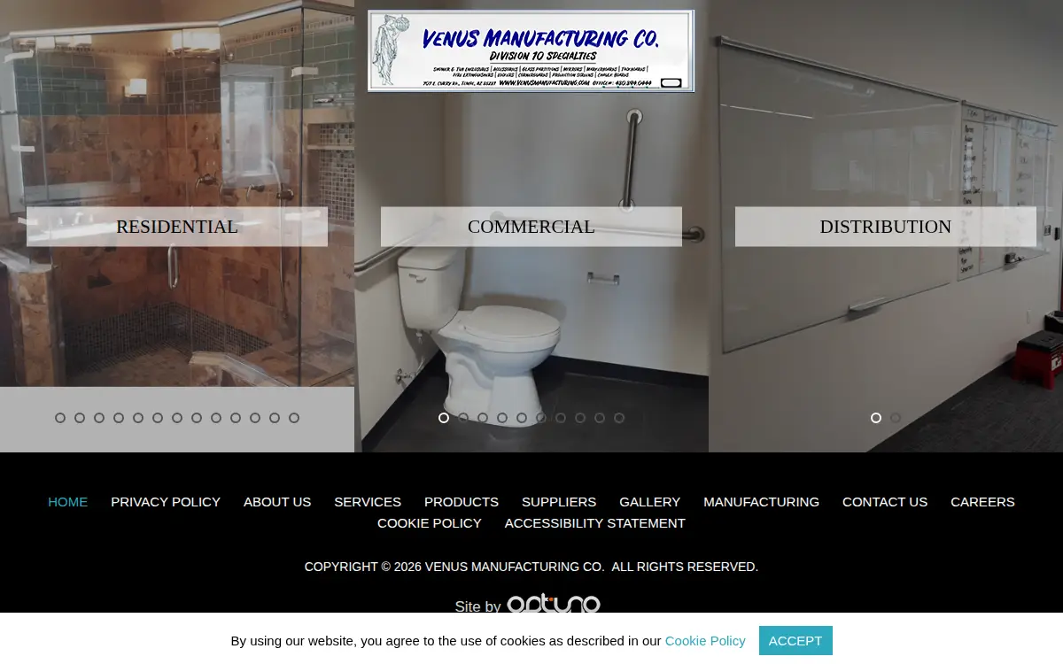 Homepage of Venus Manufacturing CO