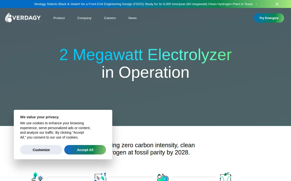 Homepage of Verdagy INC