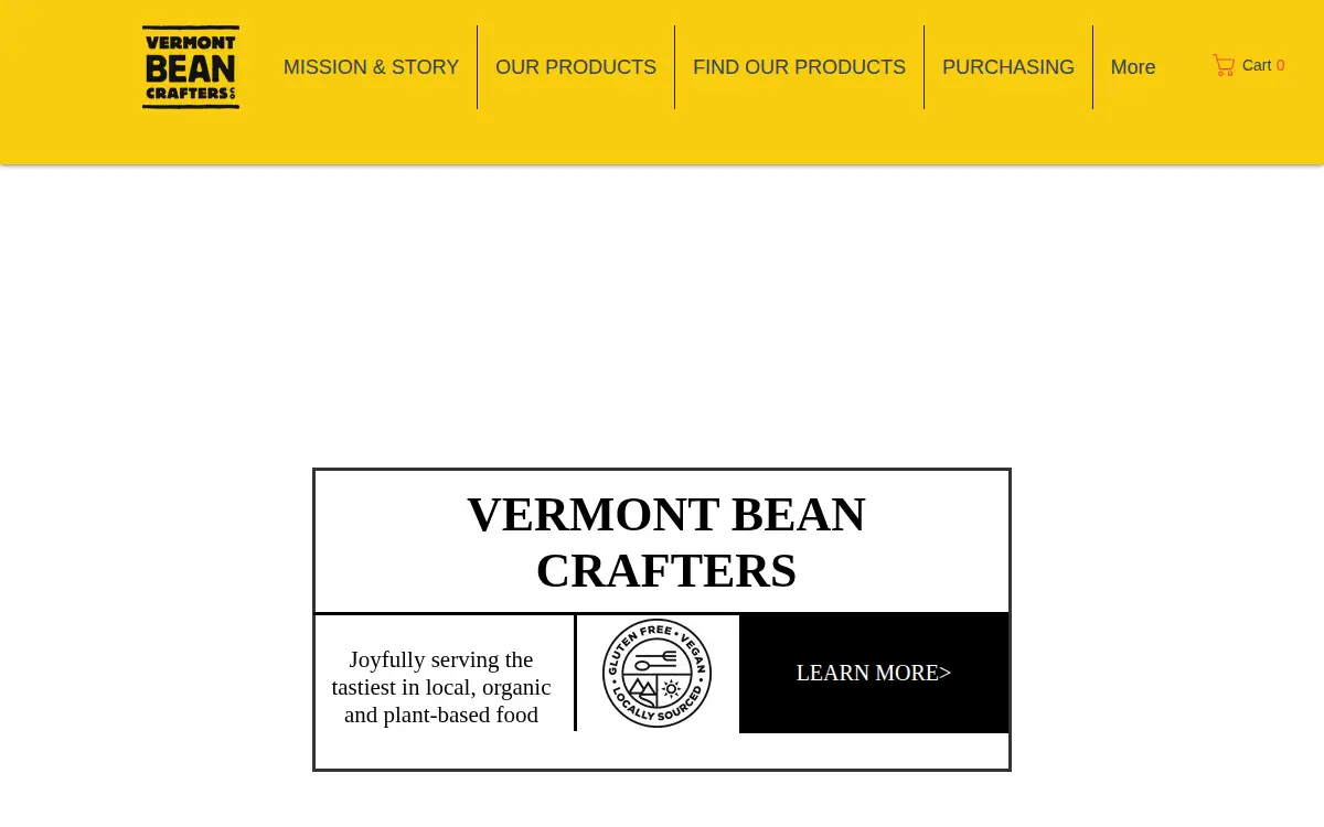 Homepage of Vermont Bean Crafters, CO