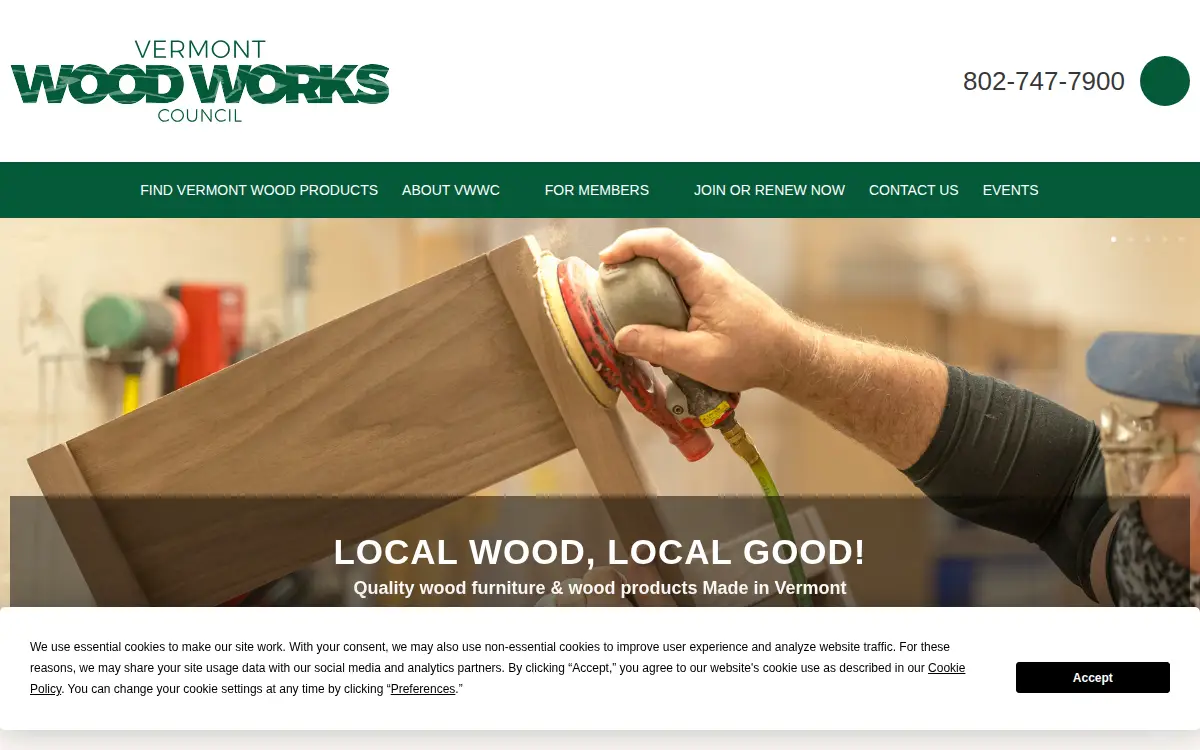 Homepage of Vermont Wood Works Council INC.
