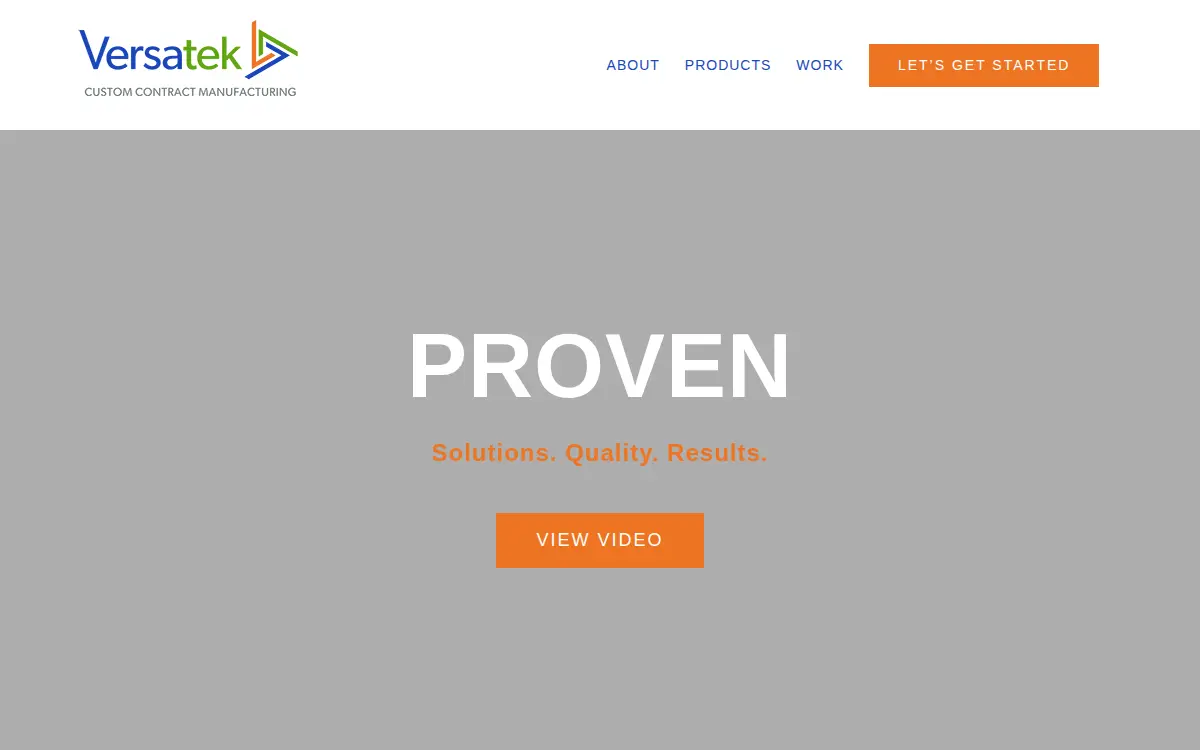 Homepage of Versatek Enterprises LLC
