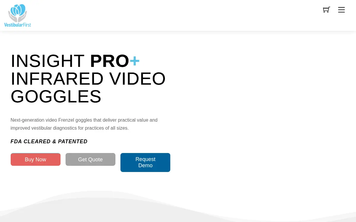 Homepage of Vestibular First, LLC