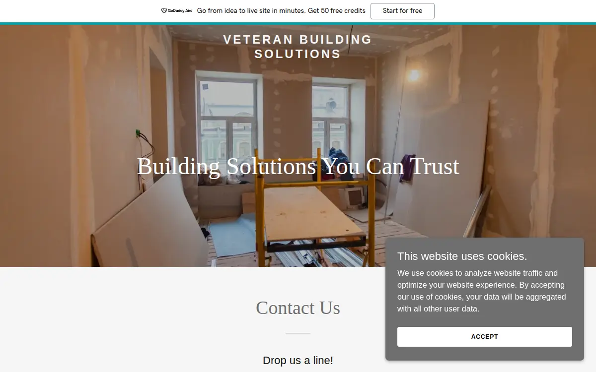 Homepage of Veteran Building Solutions LLC