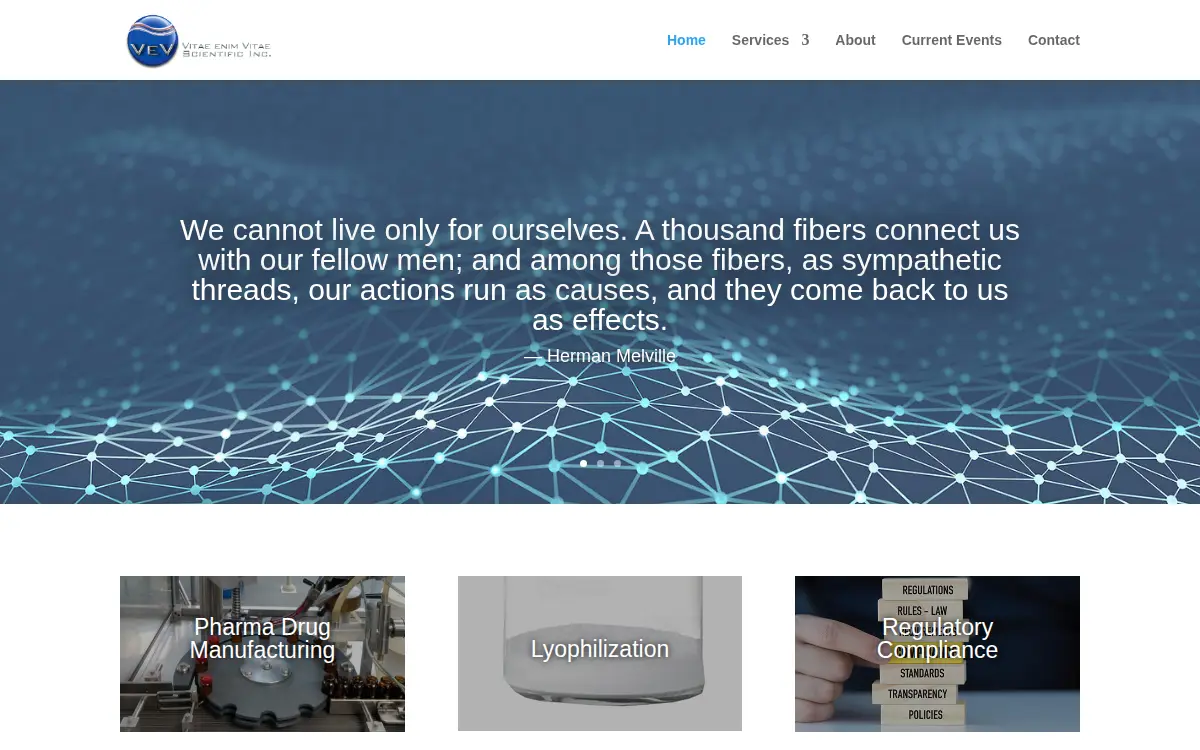Homepage of Vitae Enim Vitae Scientific, INC.