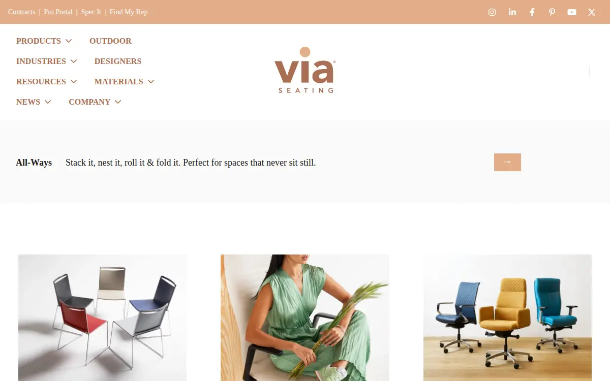 Homepage of Via, INC.