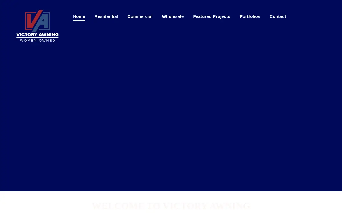 Homepage of Victory Awning INC