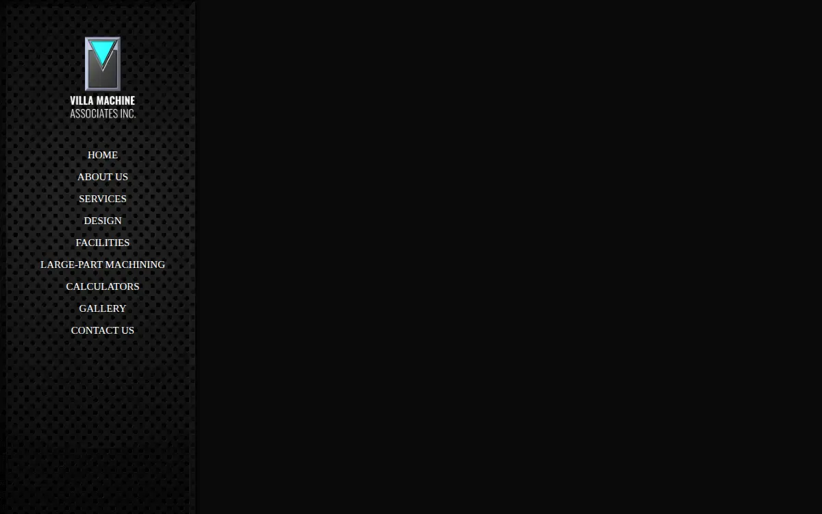 Homepage of Villa Machine Associates, INC.