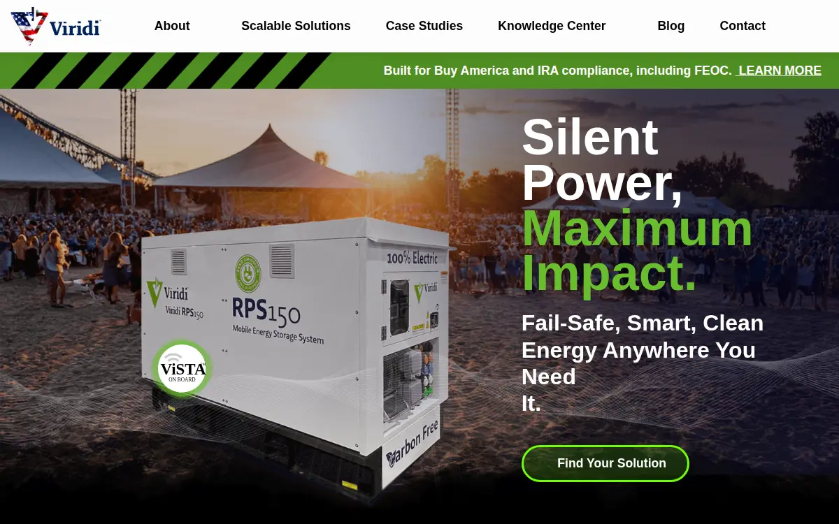 Homepage of Viridi Parente INC