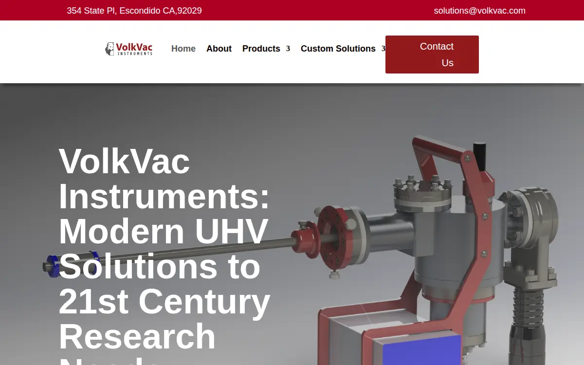 Homepage of Volkvac Instruments LLC