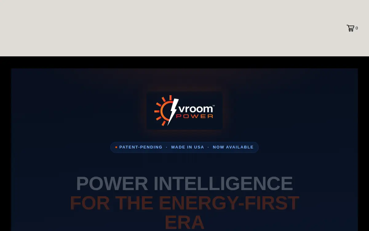 Homepage of Vroom Solar INC.