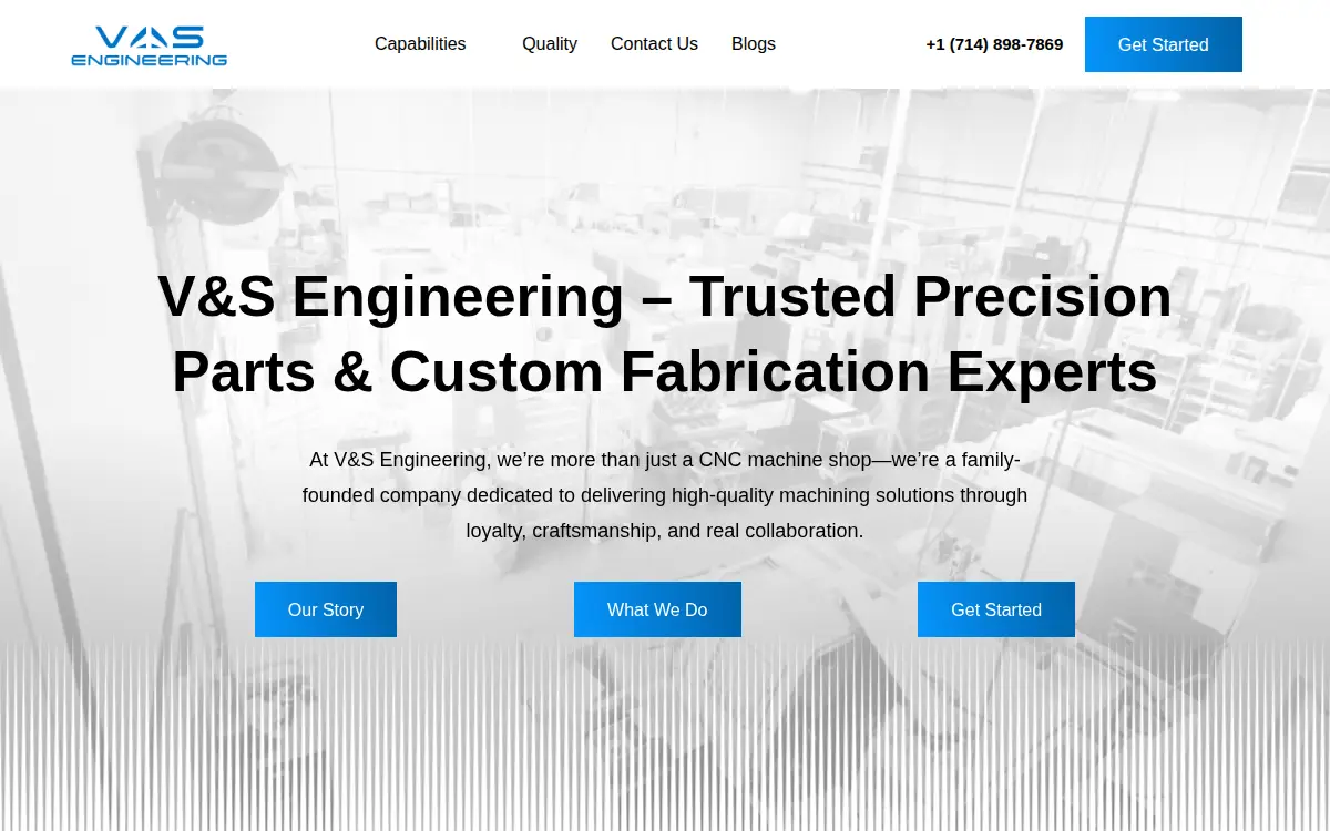 Homepage of V & S Engineering Company, LTD.