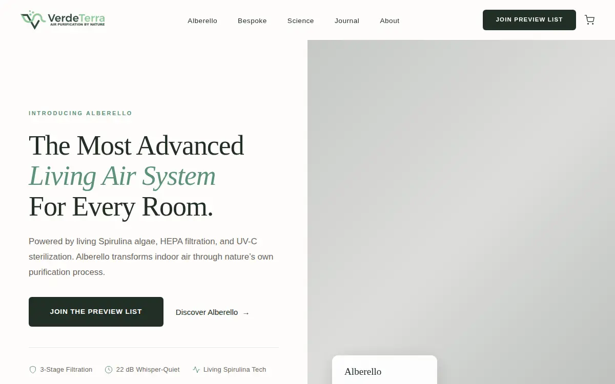 Homepage of Verdeterra LLC