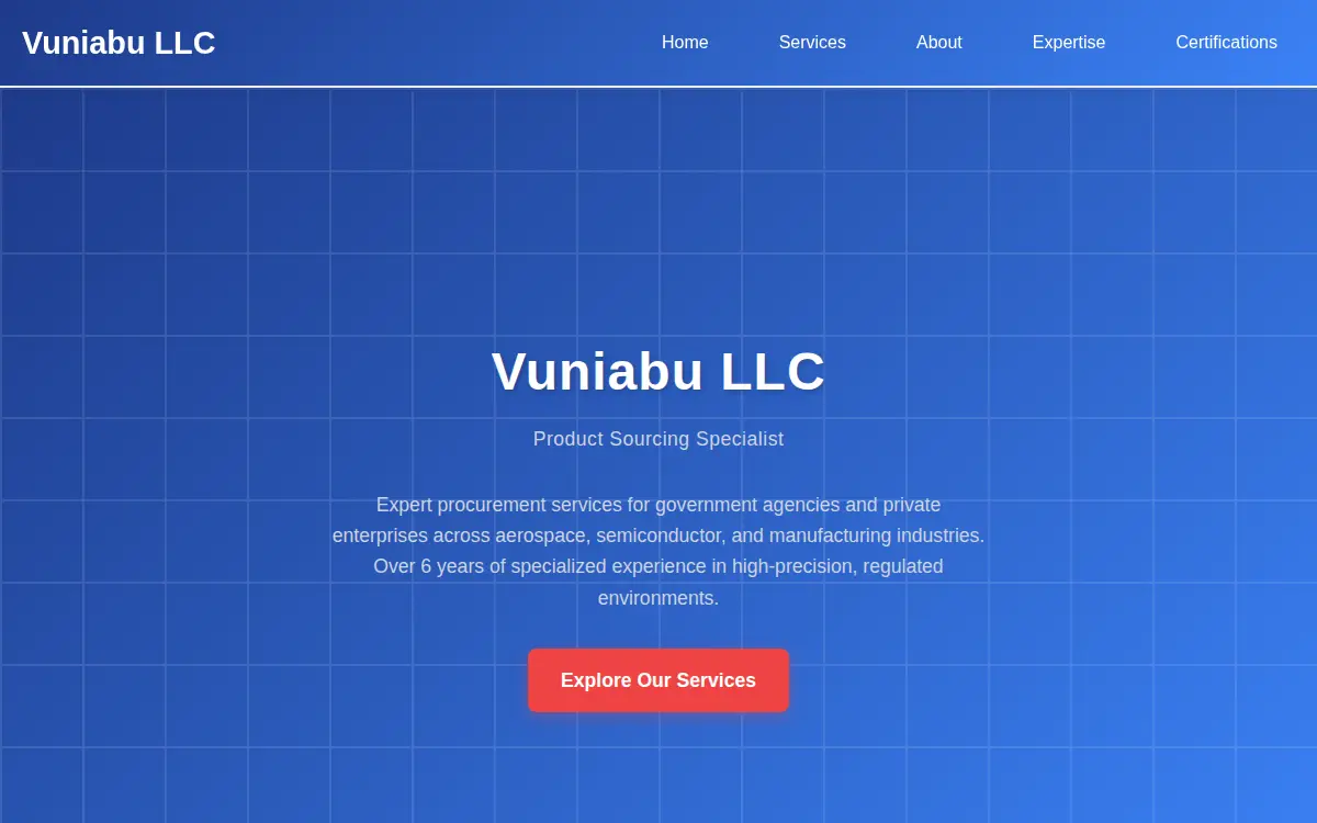 Homepage of Vuniabu LLC