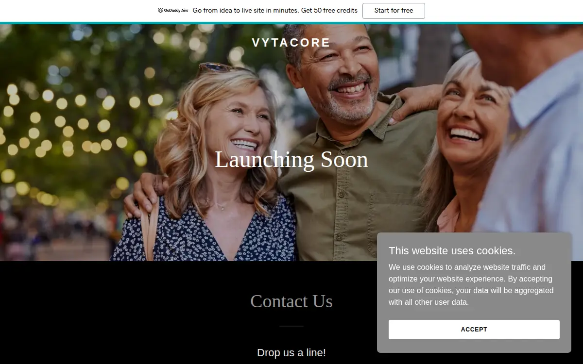 Homepage of Vytacore LLC