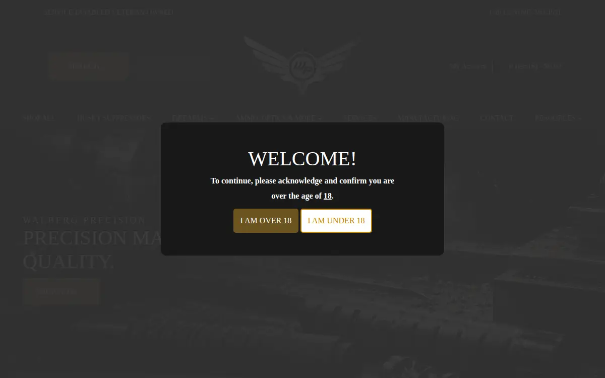 Homepage of Walberg Precision LLC