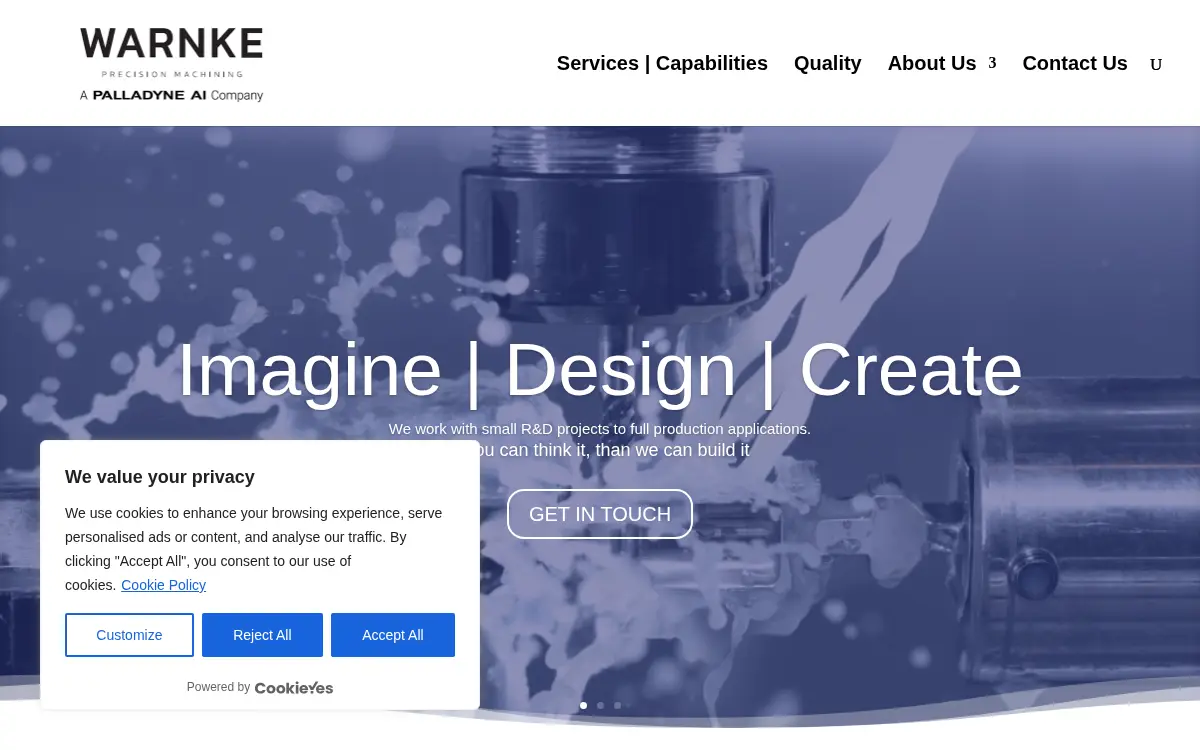 Homepage of Warnke Precision Machining, LLC