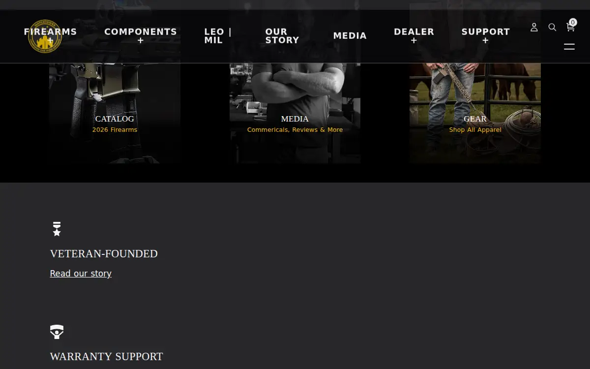 Homepage of Watchtower Firearms, LLC