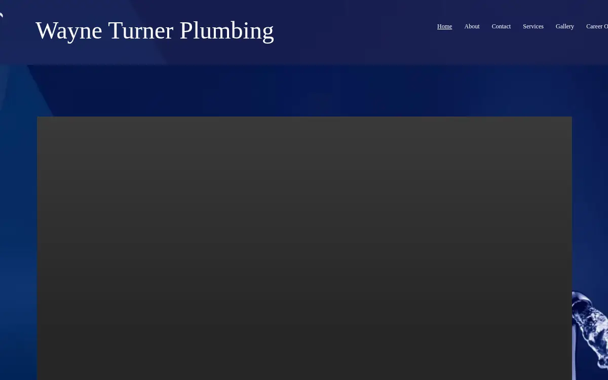 Homepage of Wayne Turner Plumbing, LLC