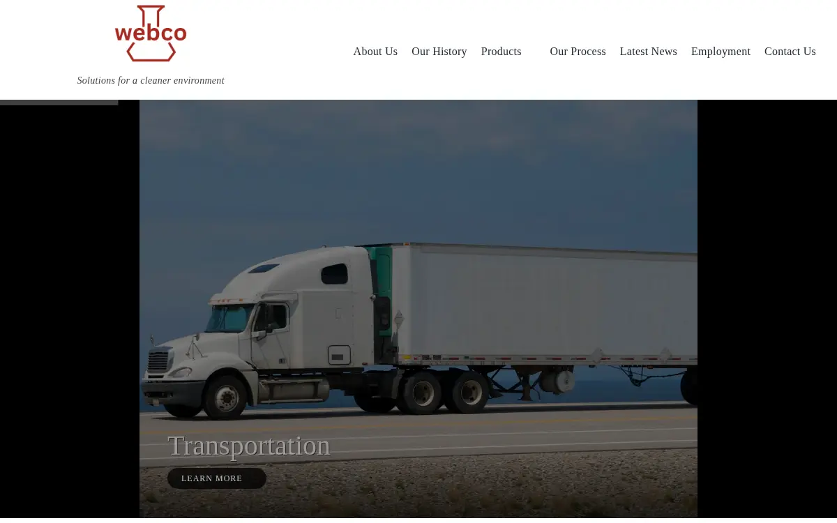 Homepage of Webco Chemical CORP
