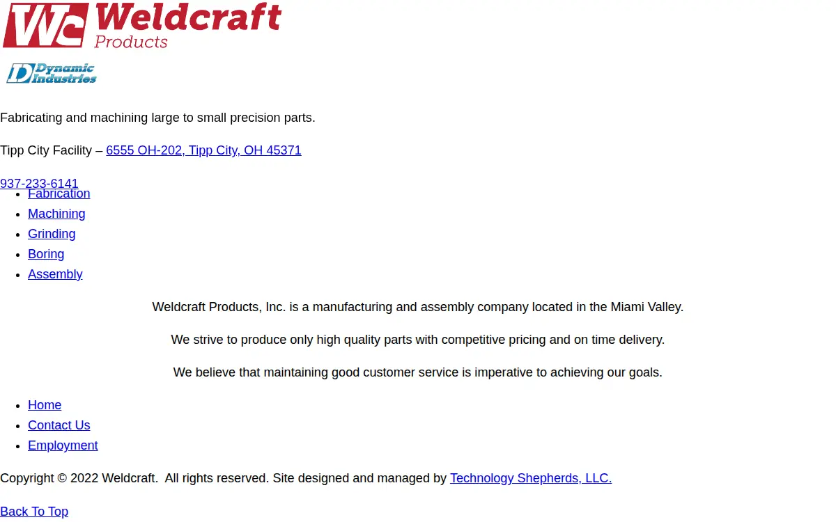 Homepage of L & M Equipment Company LLC