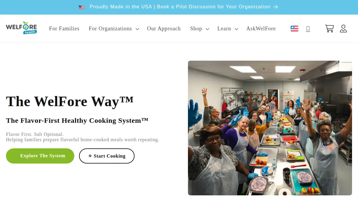 Homepage of Welfore Health LLC