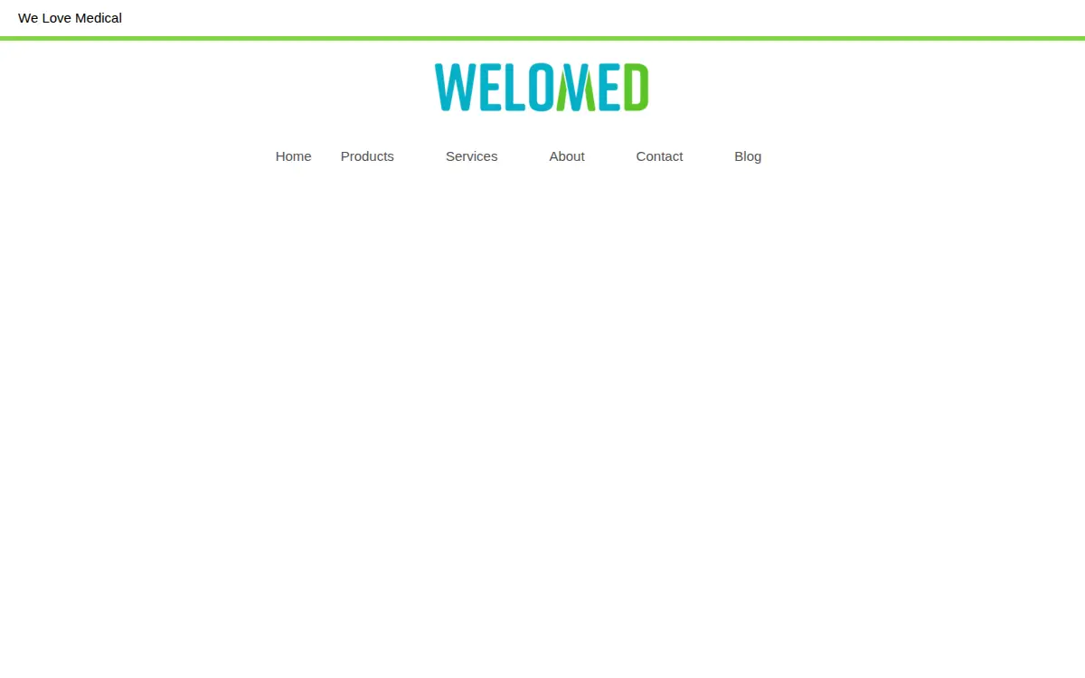 Homepage of Welomed LLC