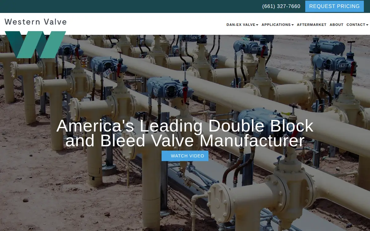 Homepage of Western Valve, INC.