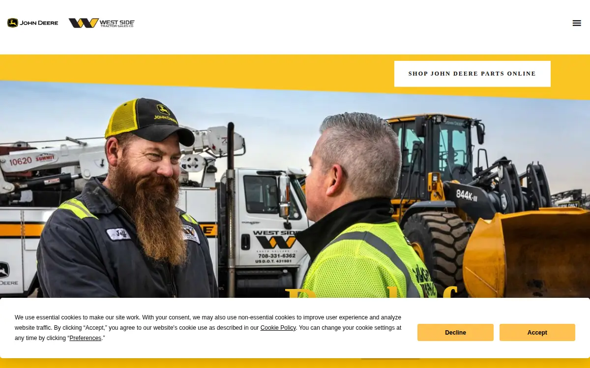 Homepage of West Side Tractor Sales CO