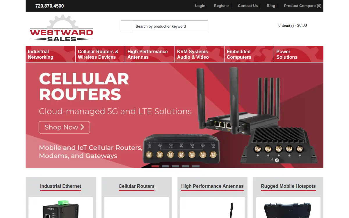 Homepage of Westward Sales INC