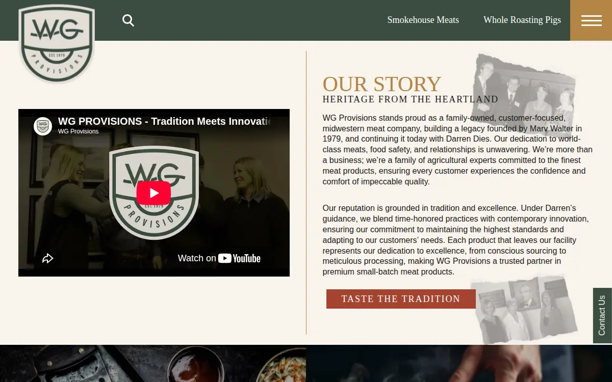 Homepage of W and G Marketing Company, INC.