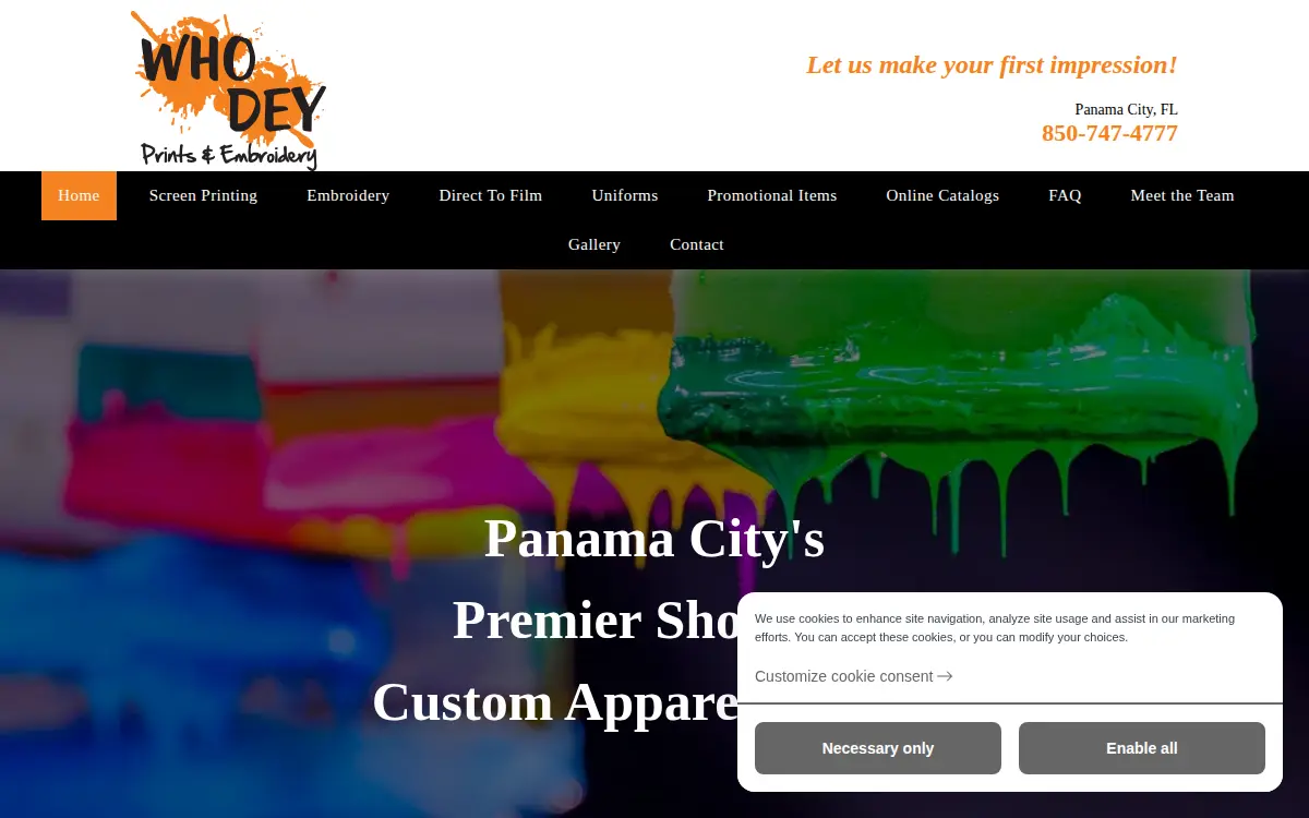 Homepage of Who Dey Promotions INC