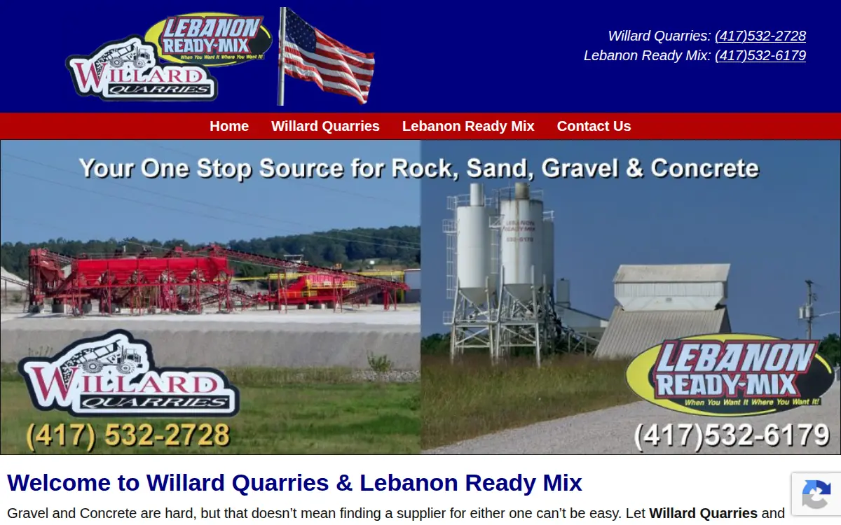 Homepage of Lebanon Ready Mix, INC.