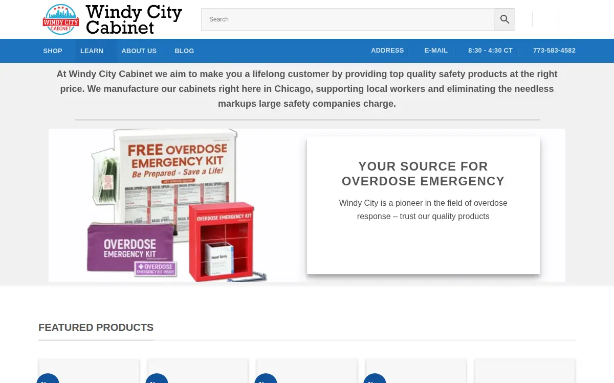 Homepage of Windy City Cabinet LLC