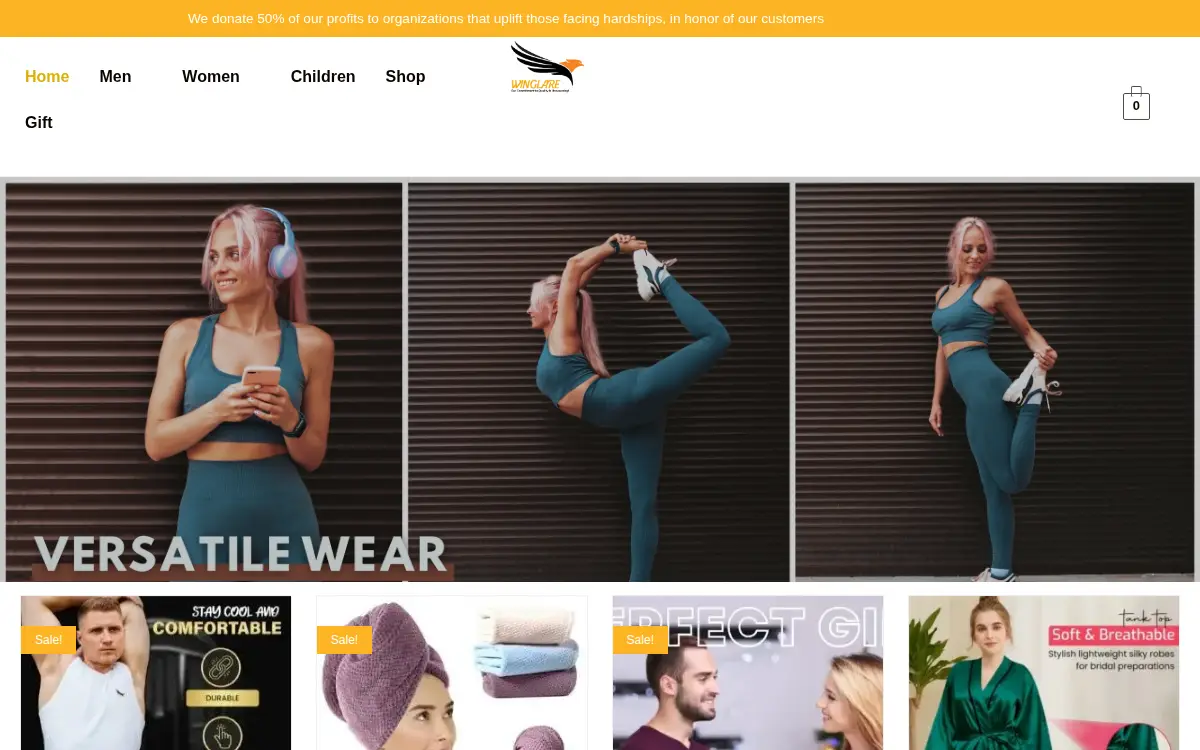Homepage of Winglare LLC