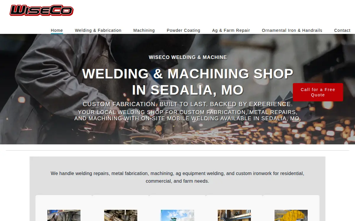 Homepage of Wiseco LLC